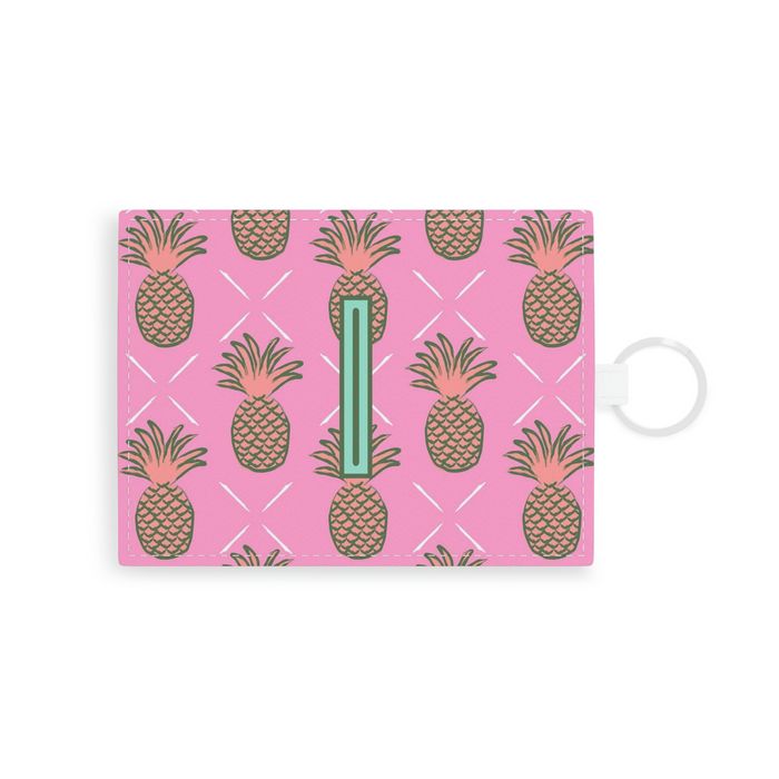 Pineapple Single Initial Card Case