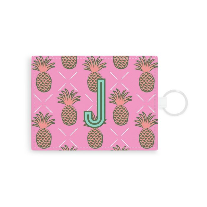 Pineapple Single Initial Card Case