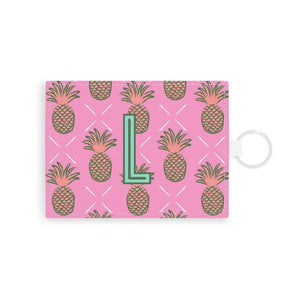 Pineapple Single Initial Card Case