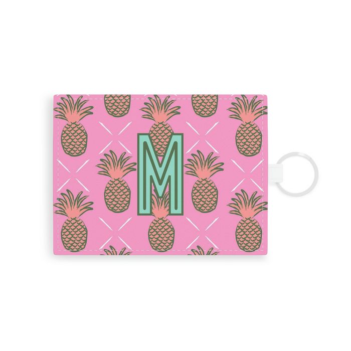 Pineapple Single Initial Card Case