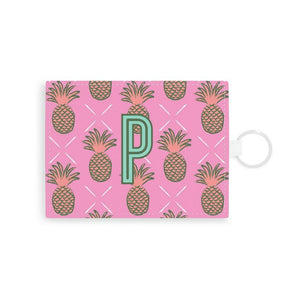 Pineapple Single Initial Card Case