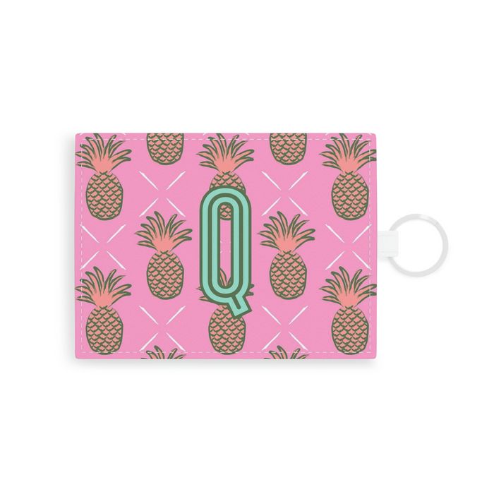 Pineapple Single Initial Card Case