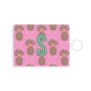 Pineapple Single Initial Card Case