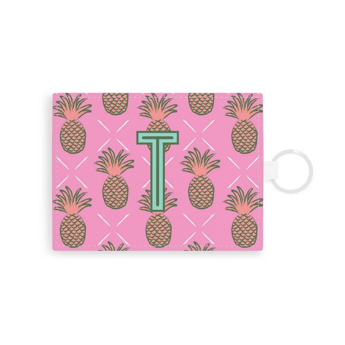 Pineapple Single Initial Card Case