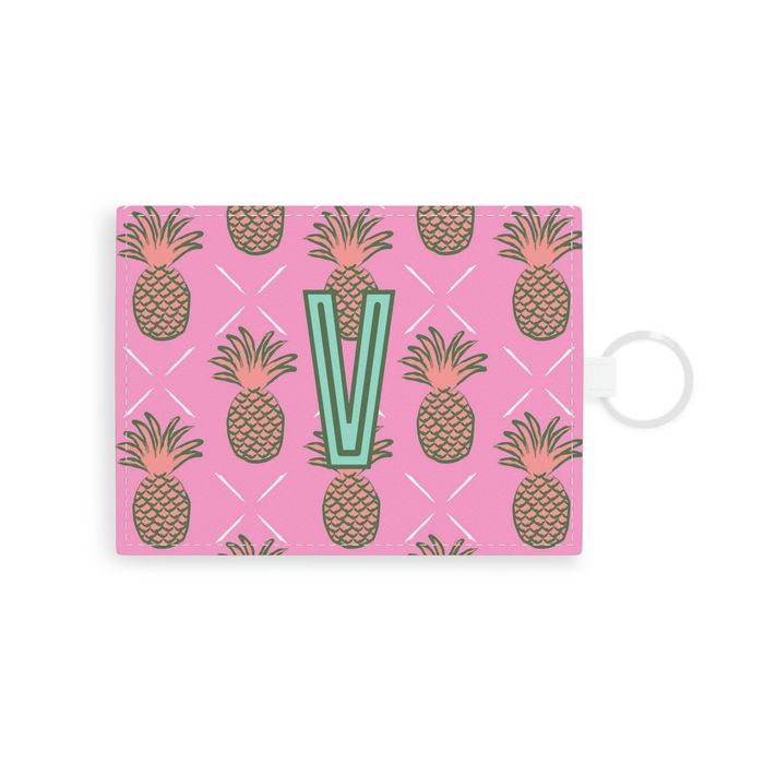 Pineapple Single Initial Card Case