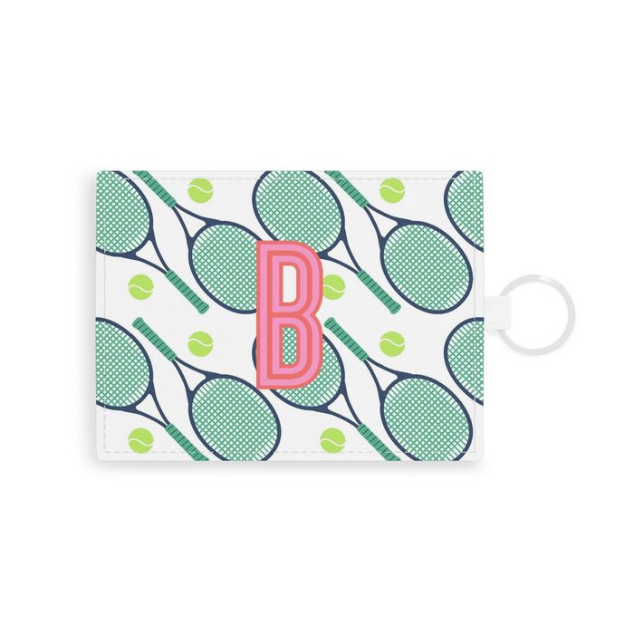 Tennis Single Initial Card Case