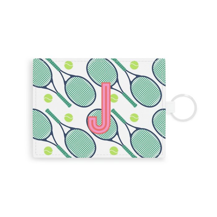 Tennis Single Initial Card Case