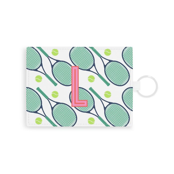 Tennis Single Initial Card Case