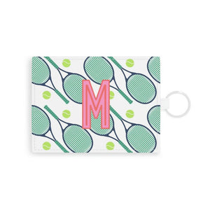 Tennis Single Initial Card Case