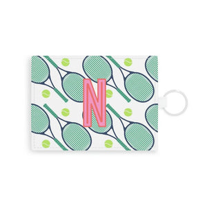 Tennis Single Initial Card Case