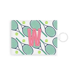 Tennis Single Initial Card Case