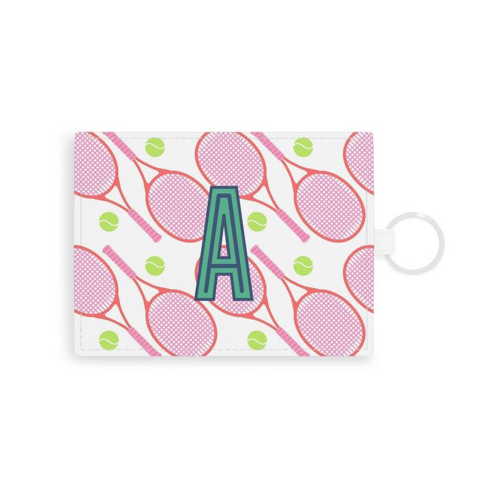 Tennis Single Initial Card Case