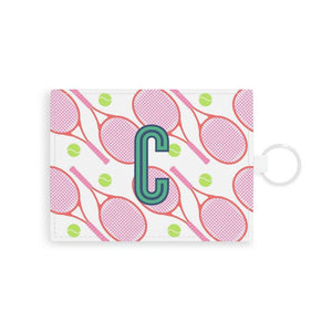 Tennis Single Initial Card Case