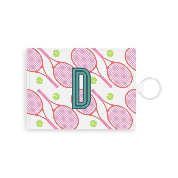 Tennis Single Initial Card Case