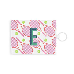 Tennis Single Initial Card Case