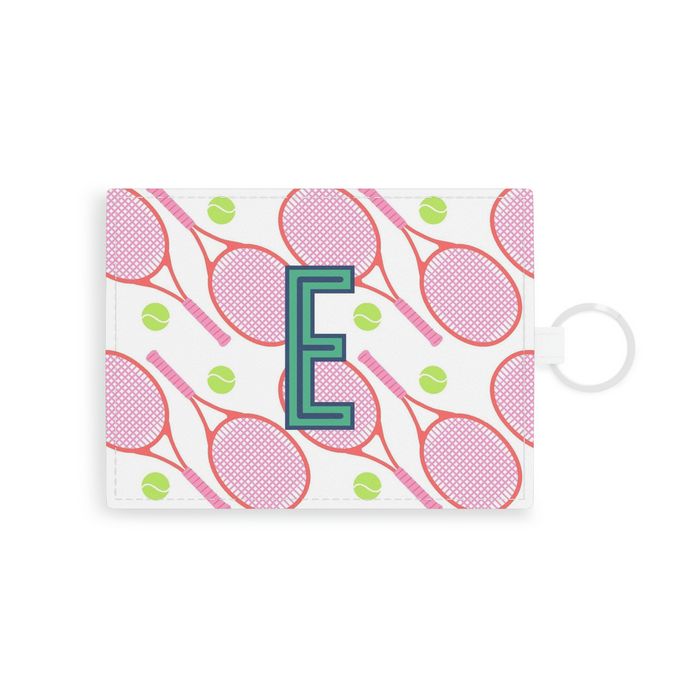 Tennis Single Initial Card Case