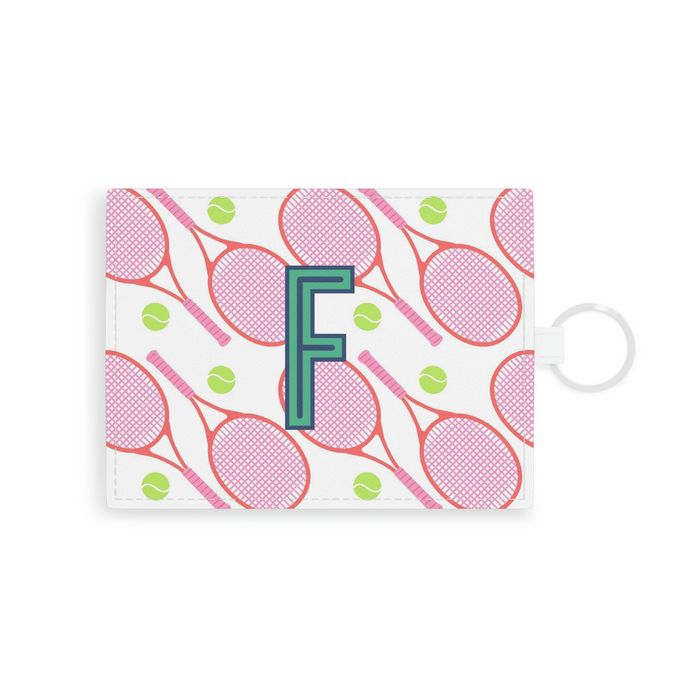 Tennis Single Initial Card Case