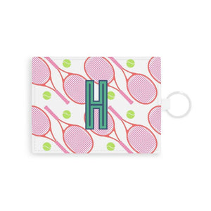 Tennis Single Initial Card Case