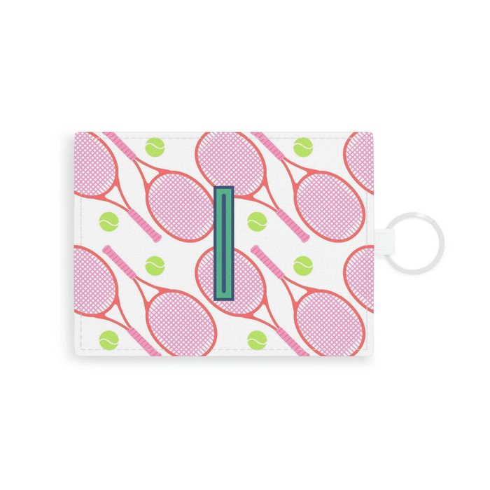 Tennis Single Initial Card Case