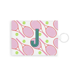 Tennis Single Initial Card Case