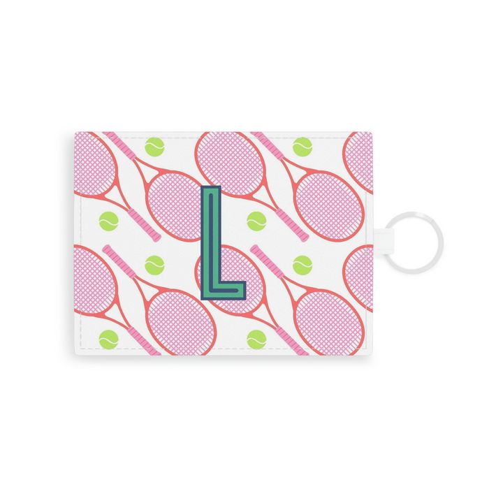 Tennis Single Initial Card Case