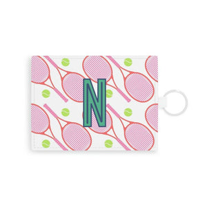 Tennis Single Initial Card Case