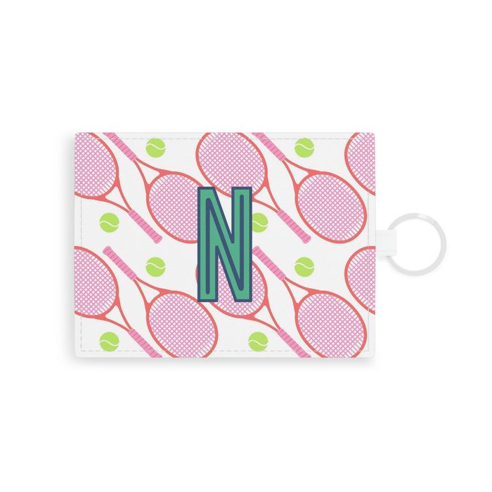 Tennis Single Initial Card Case