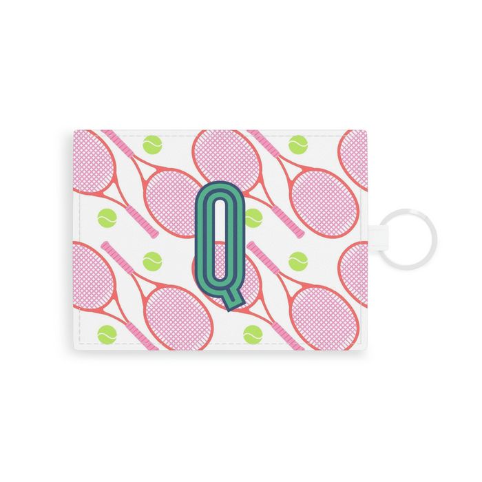 Tennis Single Initial Card Case