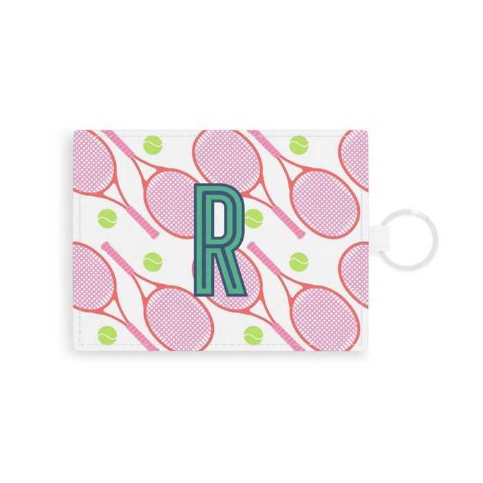 Tennis Single Initial Card Case