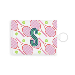 Tennis Single Initial Card Case