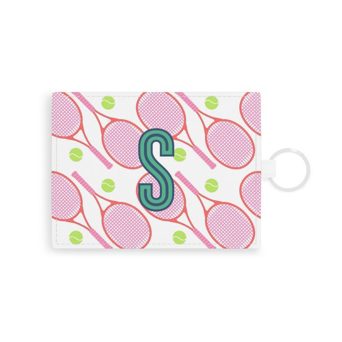 Tennis Single Initial Card Case