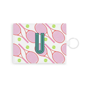 Tennis Single Initial Card Case