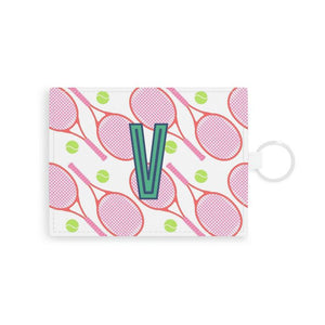 Tennis Single Initial Card Case