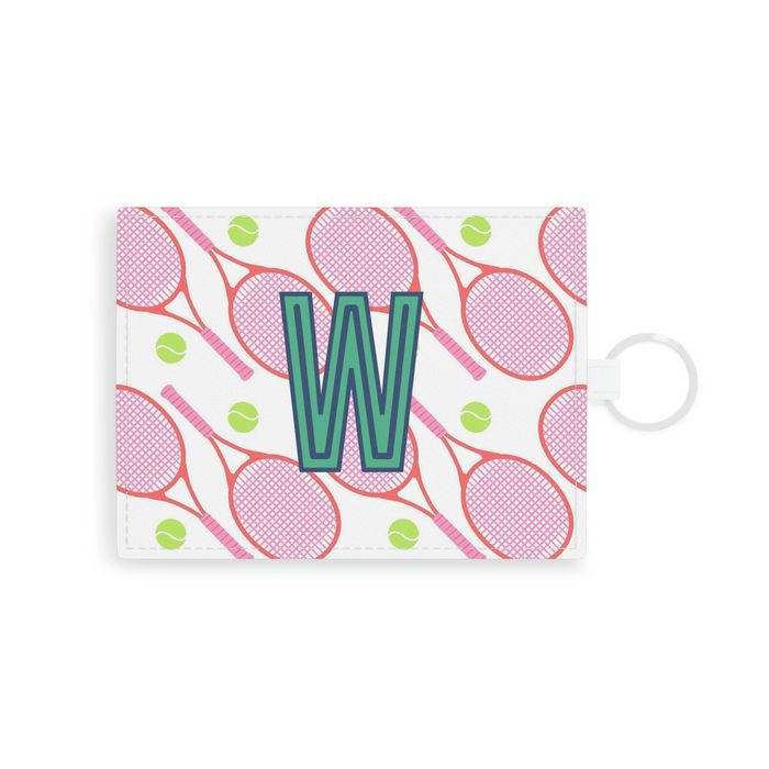 Tennis Single Initial Card Case