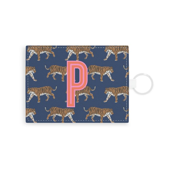 Tiger Single Initial Card Case