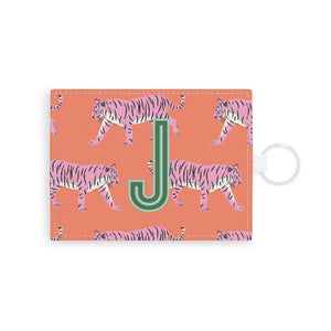 Tiger/Leopard Single Initial Card Case