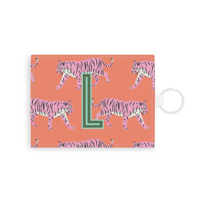 Tiger/Leopard Single Initial Card Case