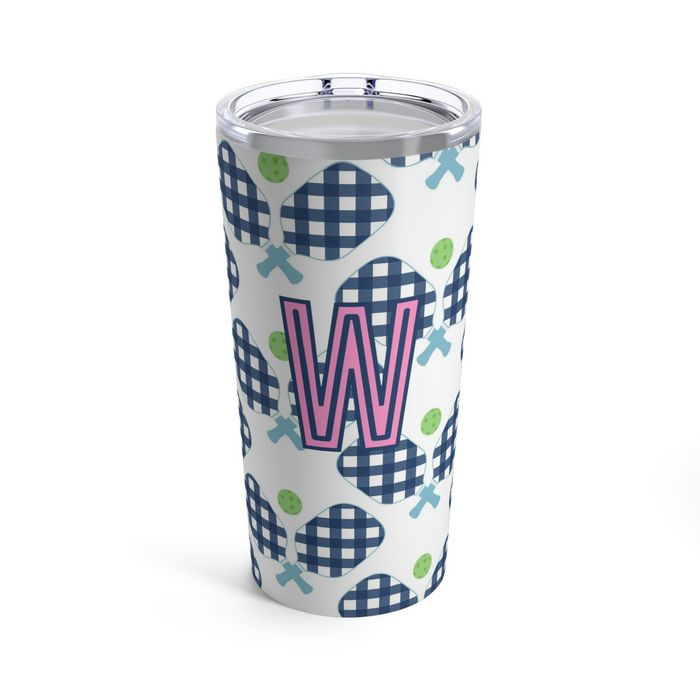 Clairebella Pickleball Single Initial Large Tumbler