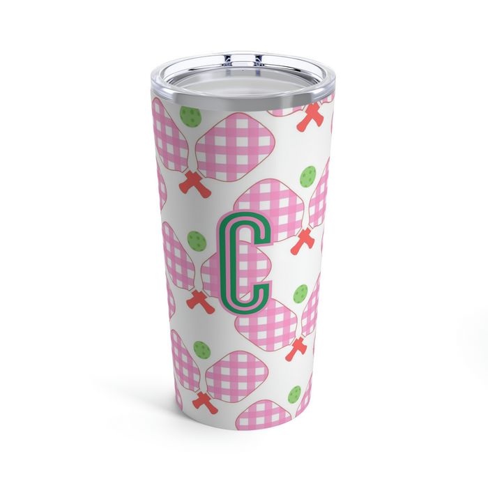 Clairebella Pickleball Single Initial Large Tumbler