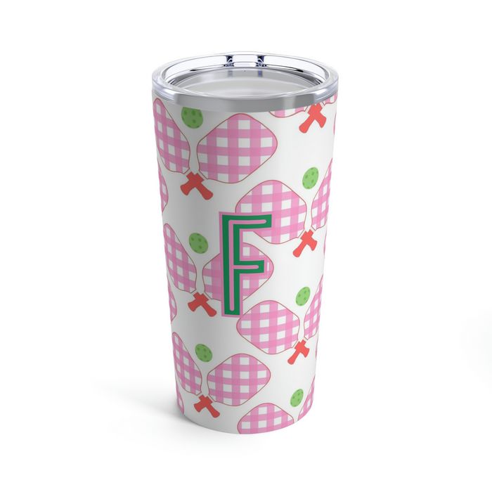 Clairebella Pickleball Single Initial Large Tumbler