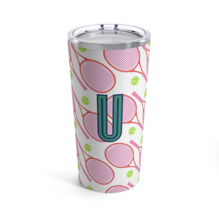 Tennis Single Initial Large Tumbler