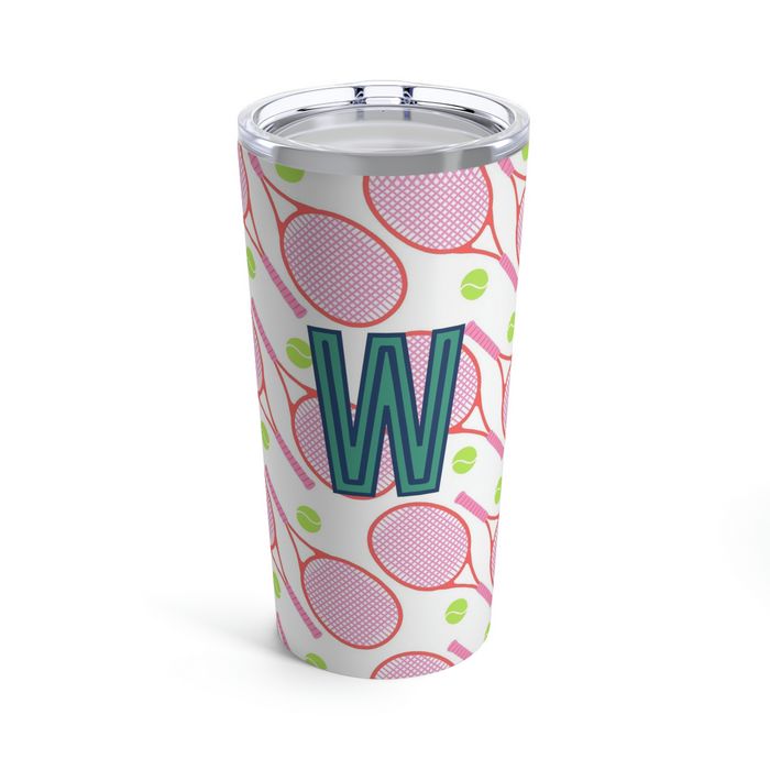 Tennis Single Initial Large Tumbler