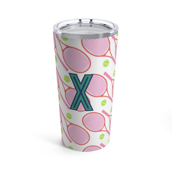 Tennis Single Initial Large Tumbler