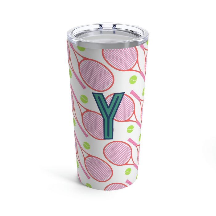 Tennis Single Initial Large Tumbler