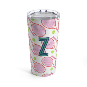 Tennis Single Initial Large Tumbler