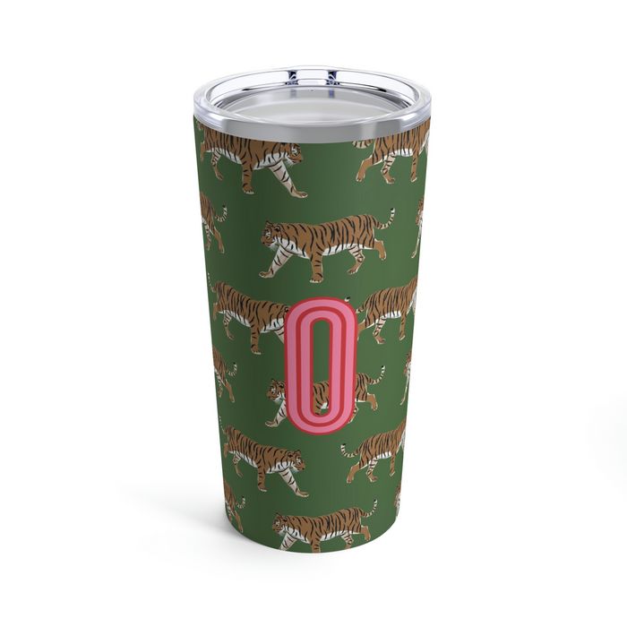 Tiger Single Initial Large Tumbler