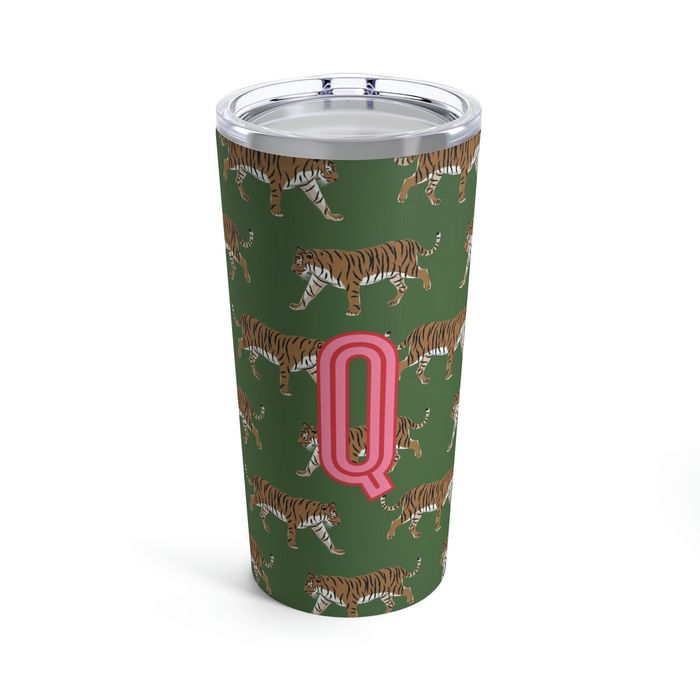 Tiger Single Initial Large Tumbler