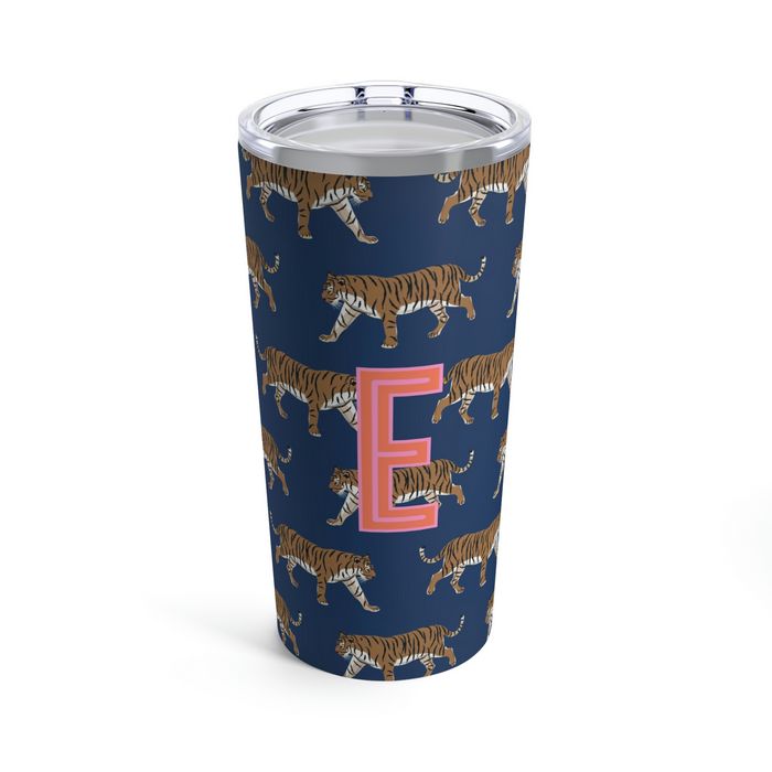 Tiger Single Initial Large Tumbler