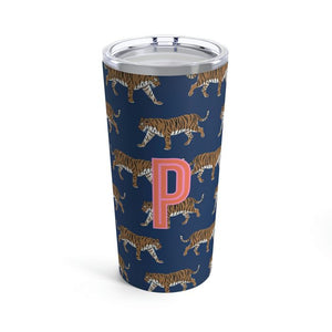 Tiger Single Initial Large Tumbler