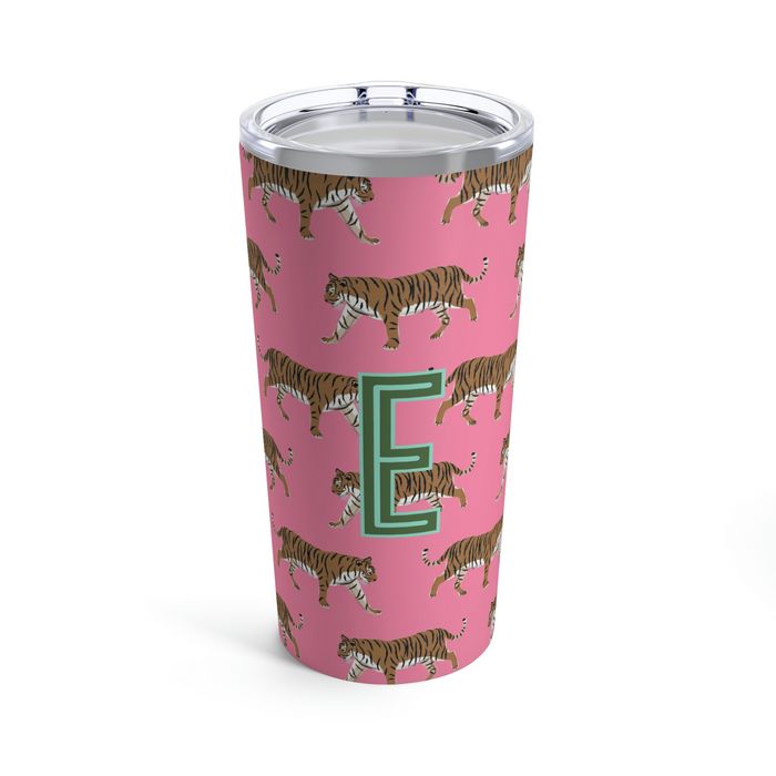 Tiger Single Initial Large Tumbler